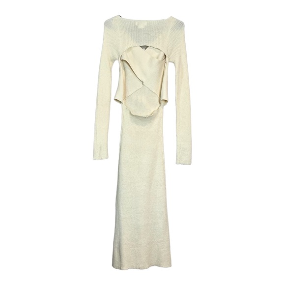 NWT The Line by K Kane Rib Knit Midi Dress in Ivory Size Small - Picture 6 of 11